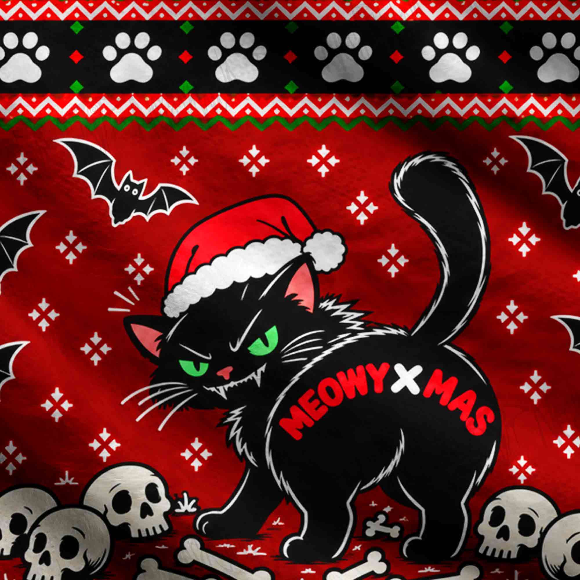 Meowy Xmas Ugly Sweatshirts