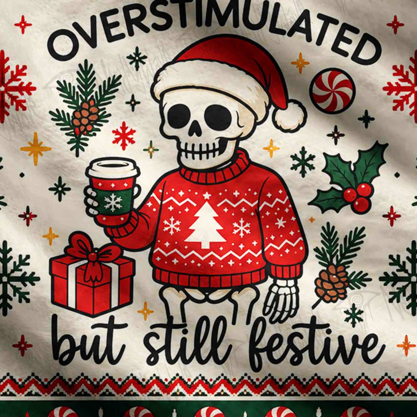 Overstimulated But Still Festive Ugly Sweatshirts
