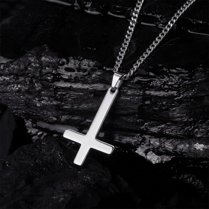 Inverted Cross Necklace