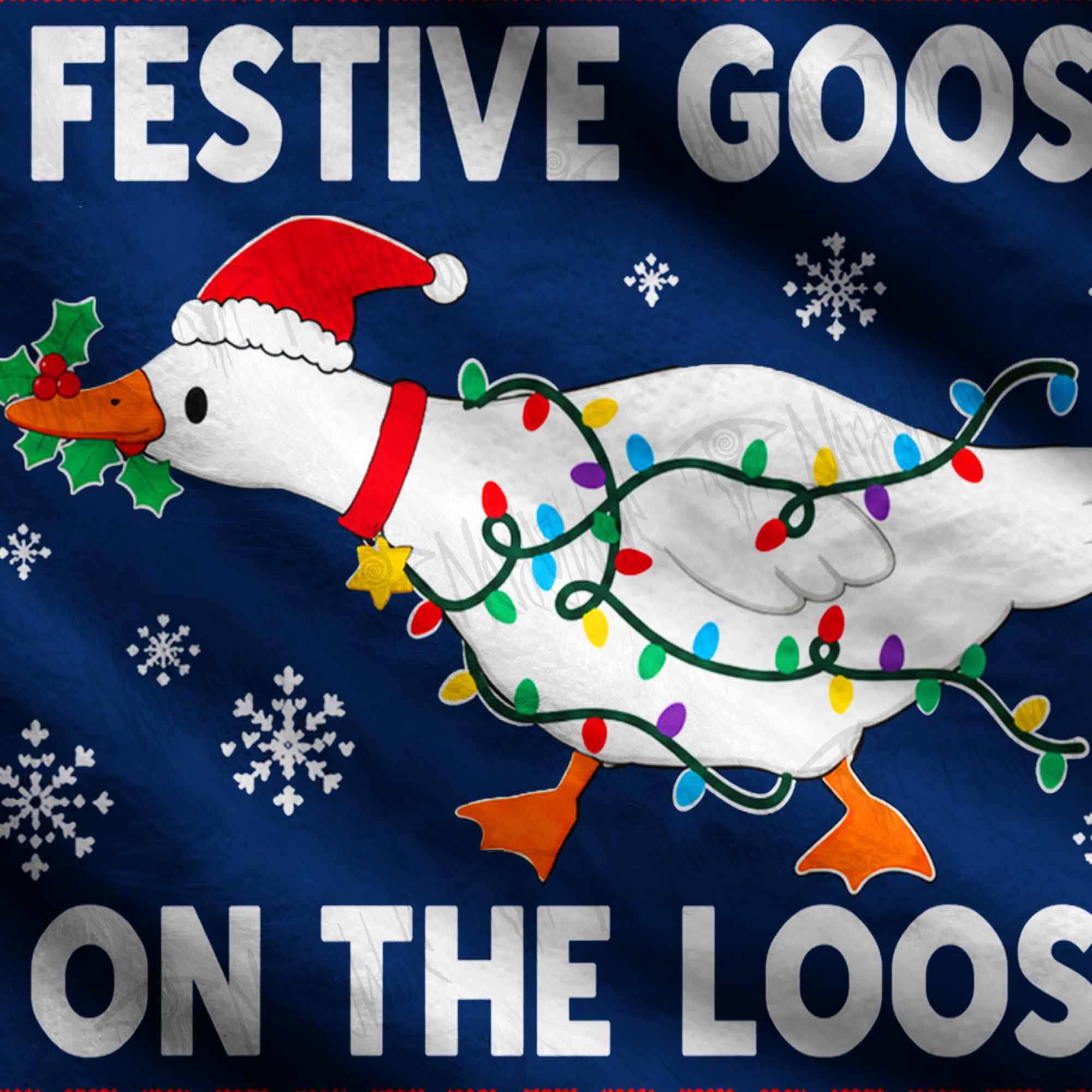 Festive Goose on the Loose Ugly Sweatshirts