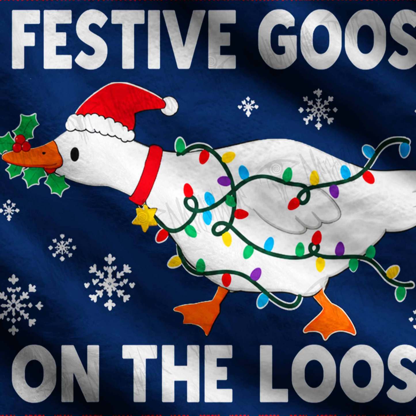 Festive Goose on the Loose Ugly Sweatshirts