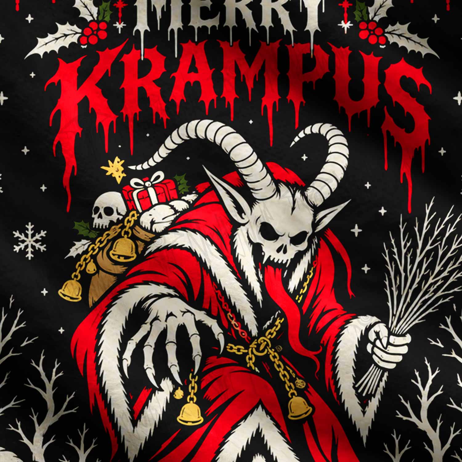 Merry Krampus Horror Ugly Sweatshirts