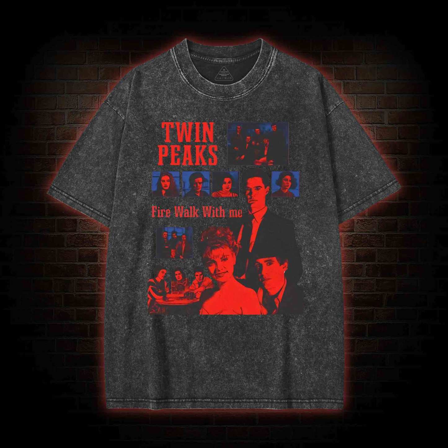 Fire Walk With Me Washed T-shirt-nerdywave