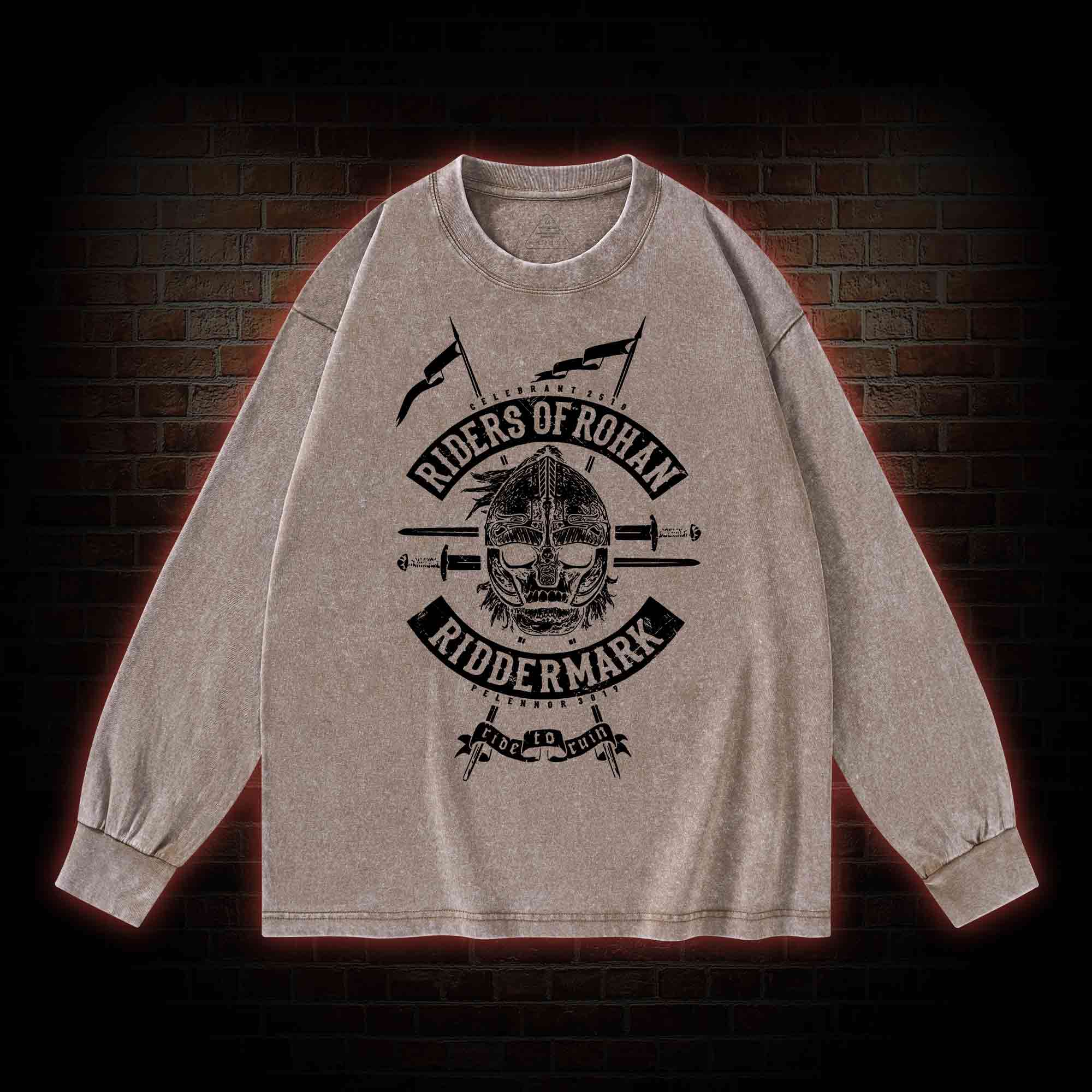 The Riders of Rohan Washed Long-Sleeve T-shirt