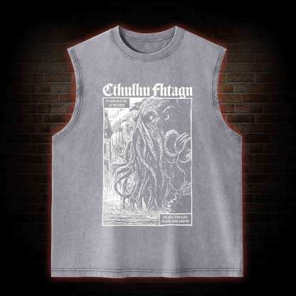 Cthulhu Fhtagn Washed Tank Top