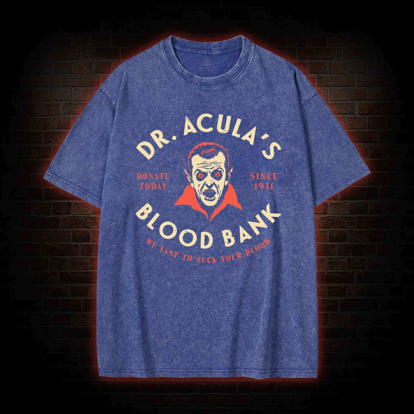 Dr.Acula's Blood Bank Washed T-shirt