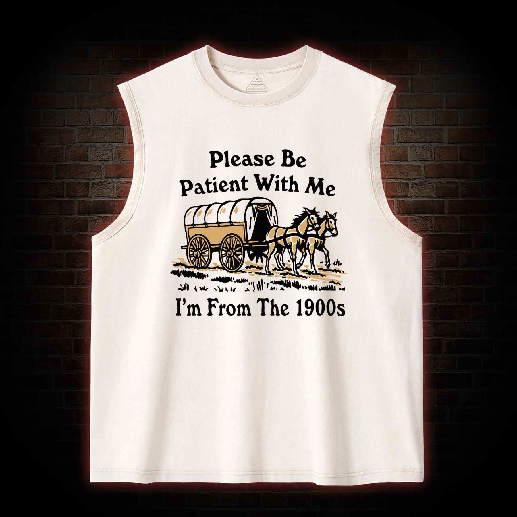 Please Be Patient With Me Washed Tank Top