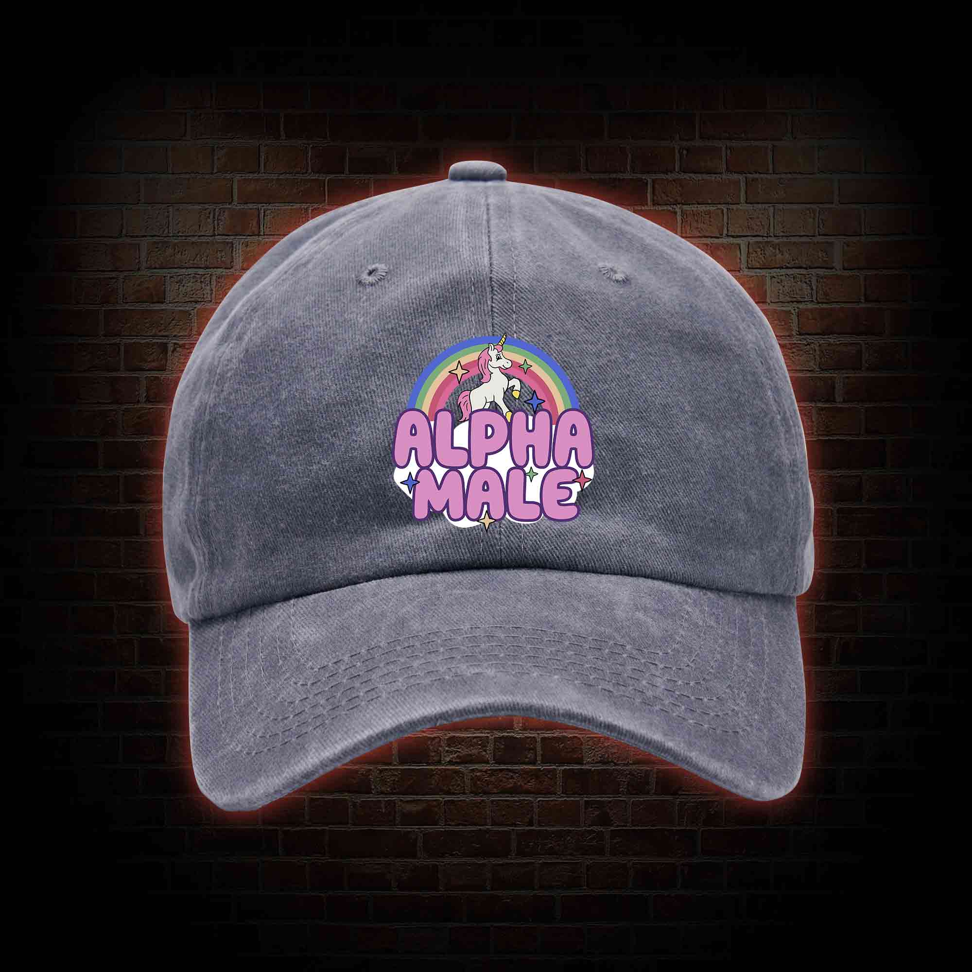 Alpha Male Washed Vintage Baseball Cap