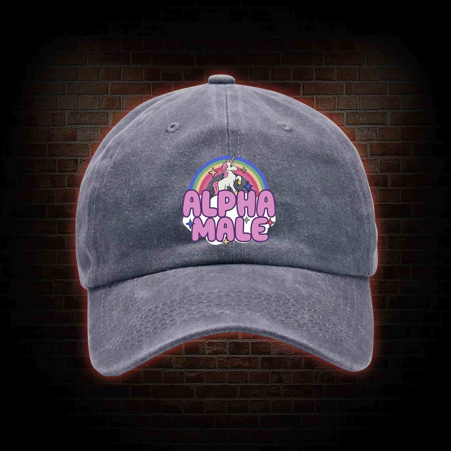 Alpha Male Washed Vintage Baseball Cap