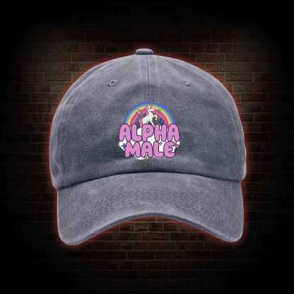 Alpha Male Washed Vintage Baseball Cap