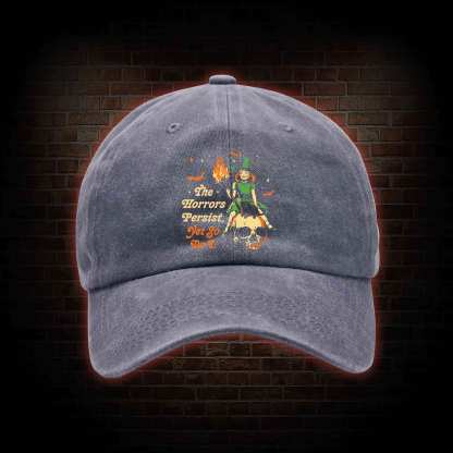 The Horrors Persist Yet So Do I Washed Vintage Baseball Cap