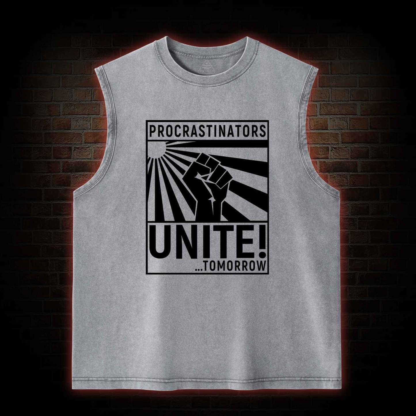 Procrastinators Unite Washed Tank Top