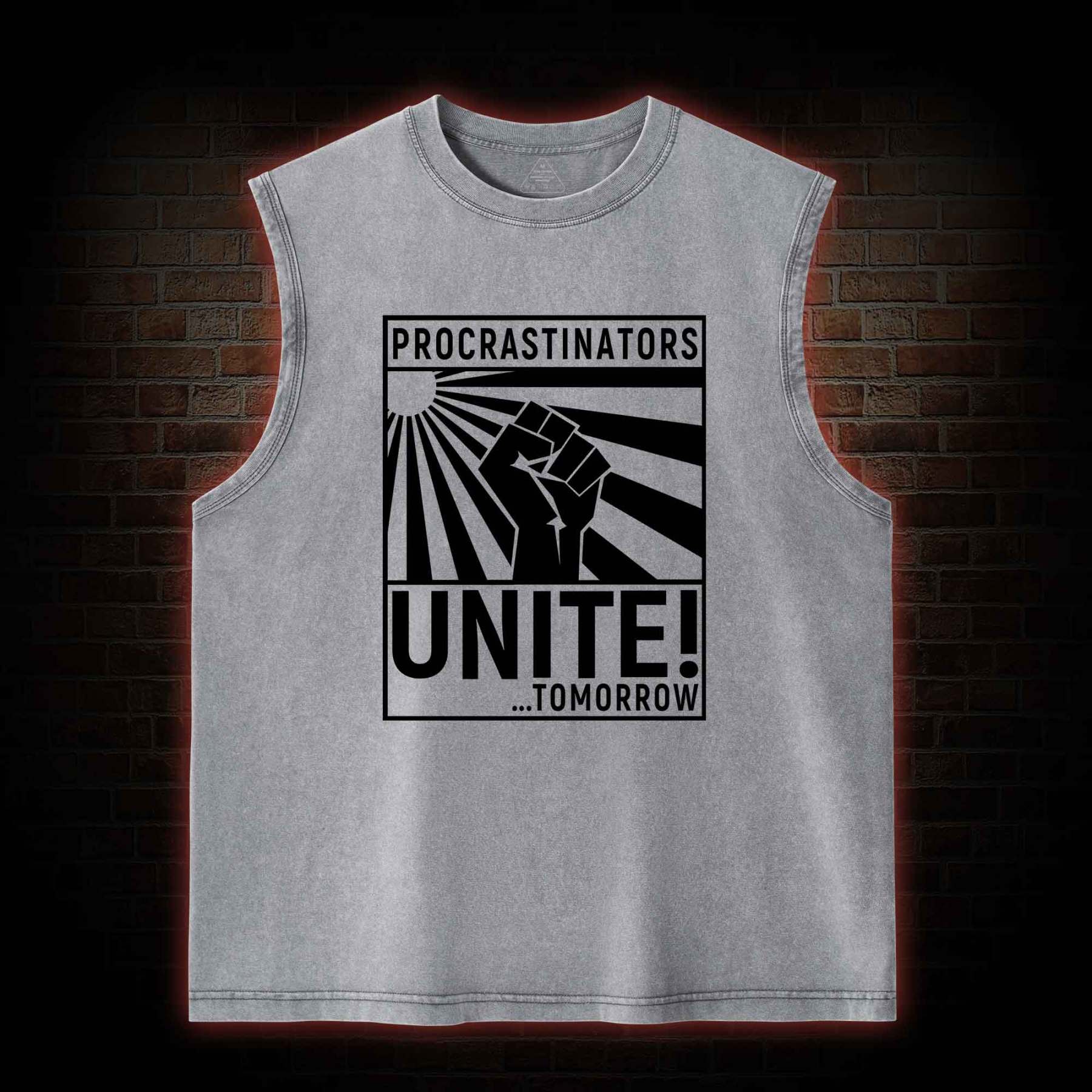 Procrastinators Unite Washed Tank Top