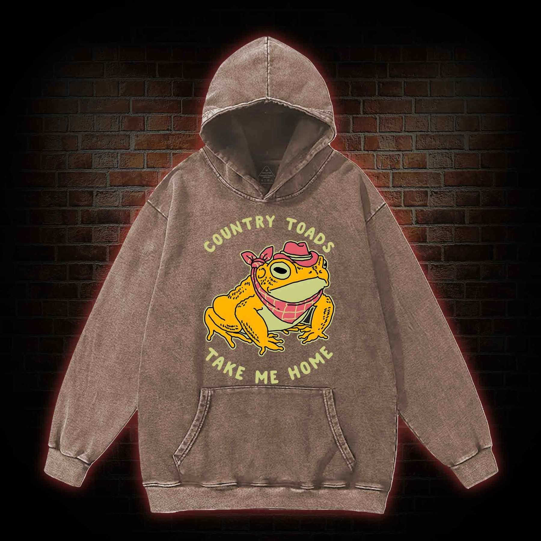 Country Toads Take Me Home Washed Hoodie