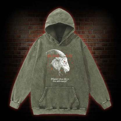 Black Phillip Washed Hoodie