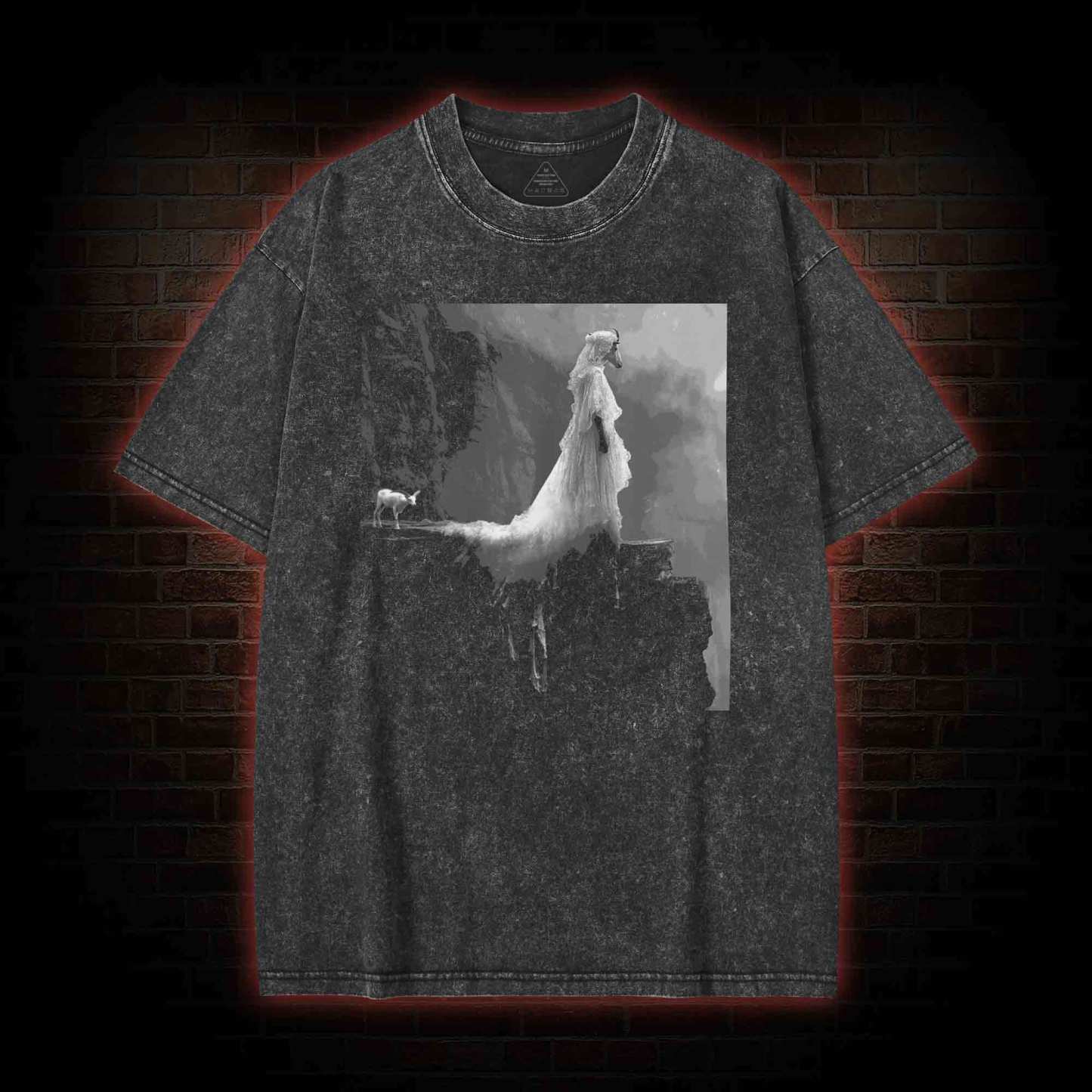 Bride of the Baphomet Washed T-shirt with Dark Style