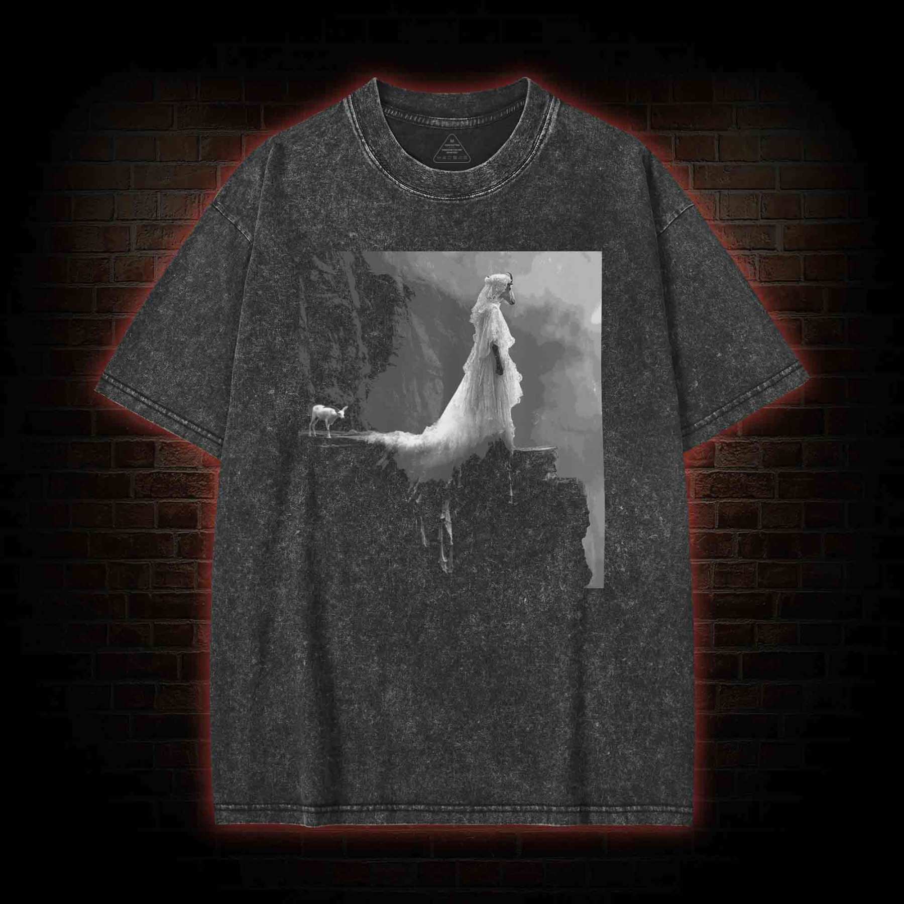 Bride of the Baphomet Washed T-shirt with Dark Style