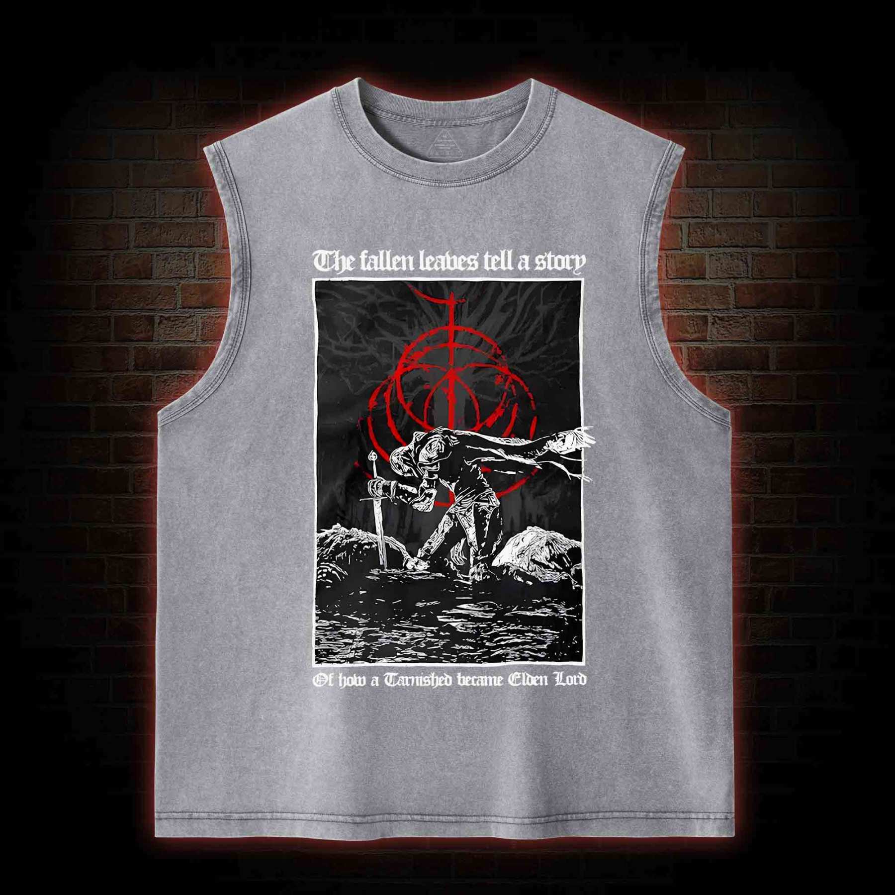 The Fallen Leaves Tell a Story Washed Tank Top