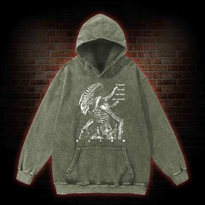 No One Can Hear You Scream Washed Hoodie