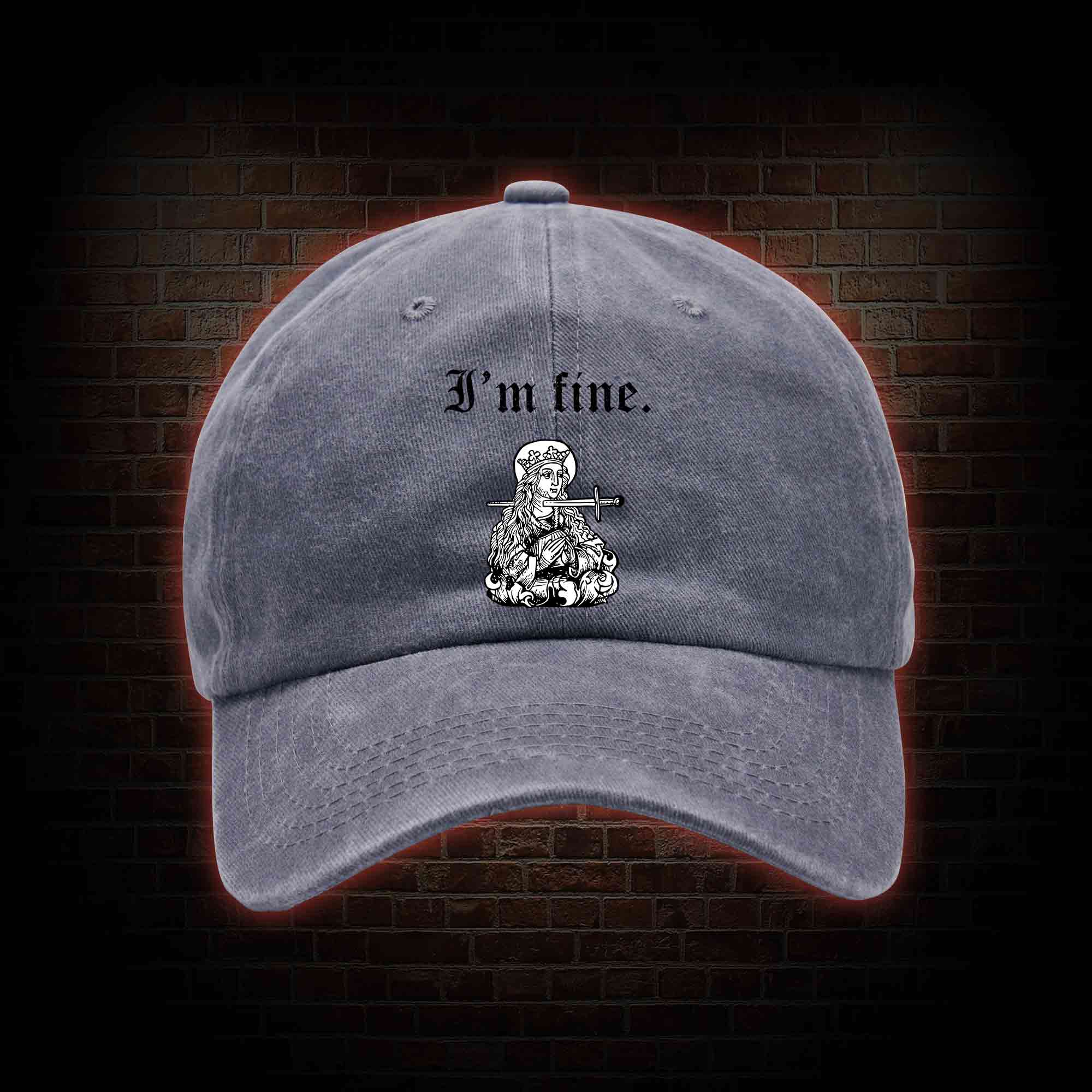 I'm Fine Washed Vintage Baseball Cap