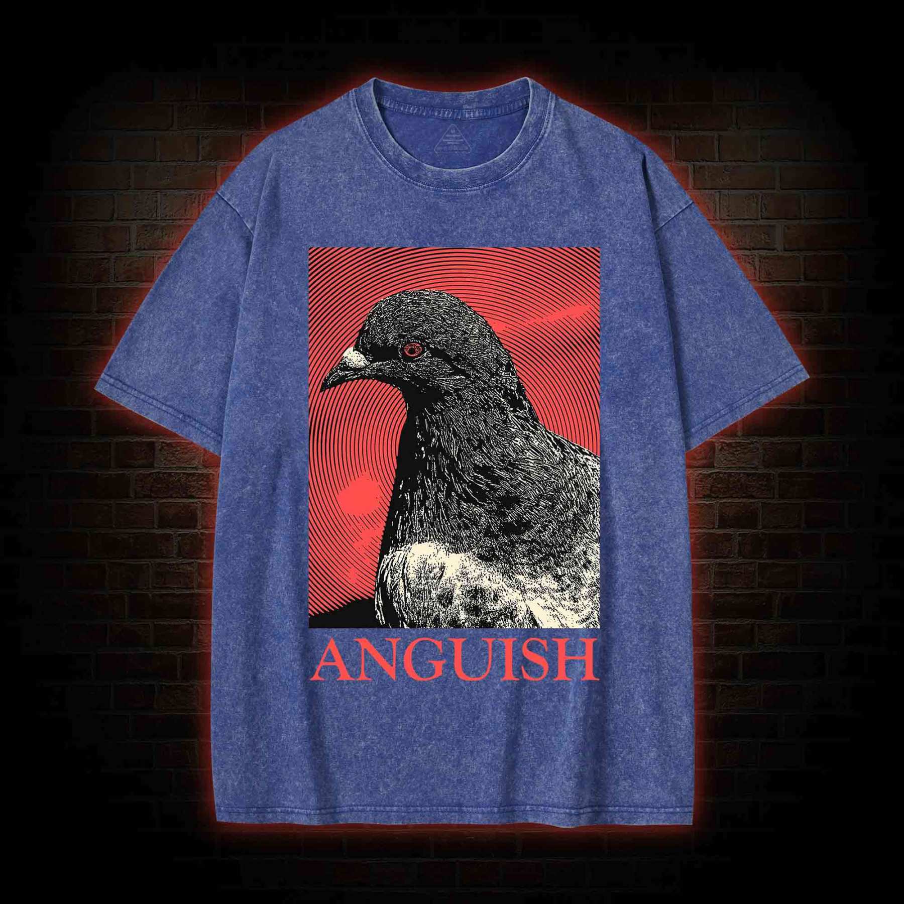 Anguish Pigeon Washed T-shirt