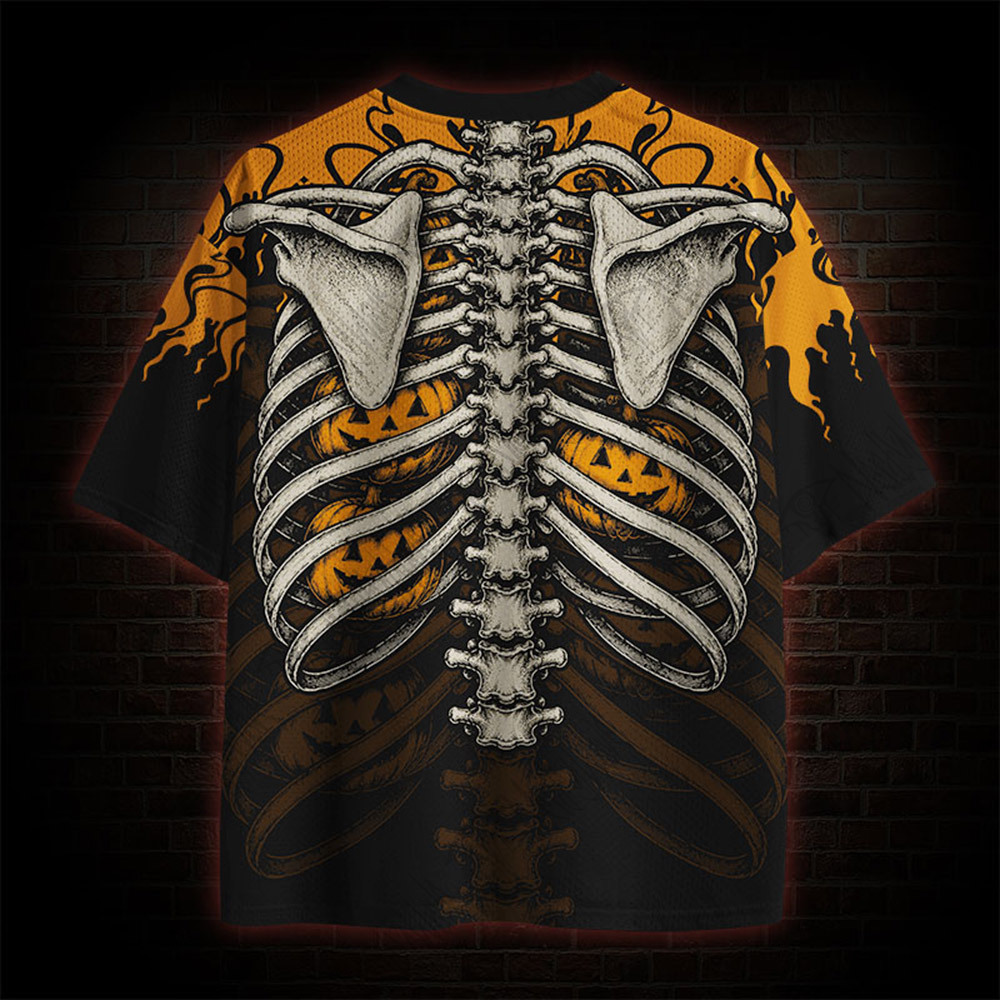 Pumpkin Bones Mesh Jersey