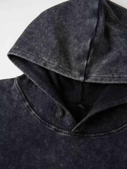 F-caw-f Funny Washed Cropped Hoodie