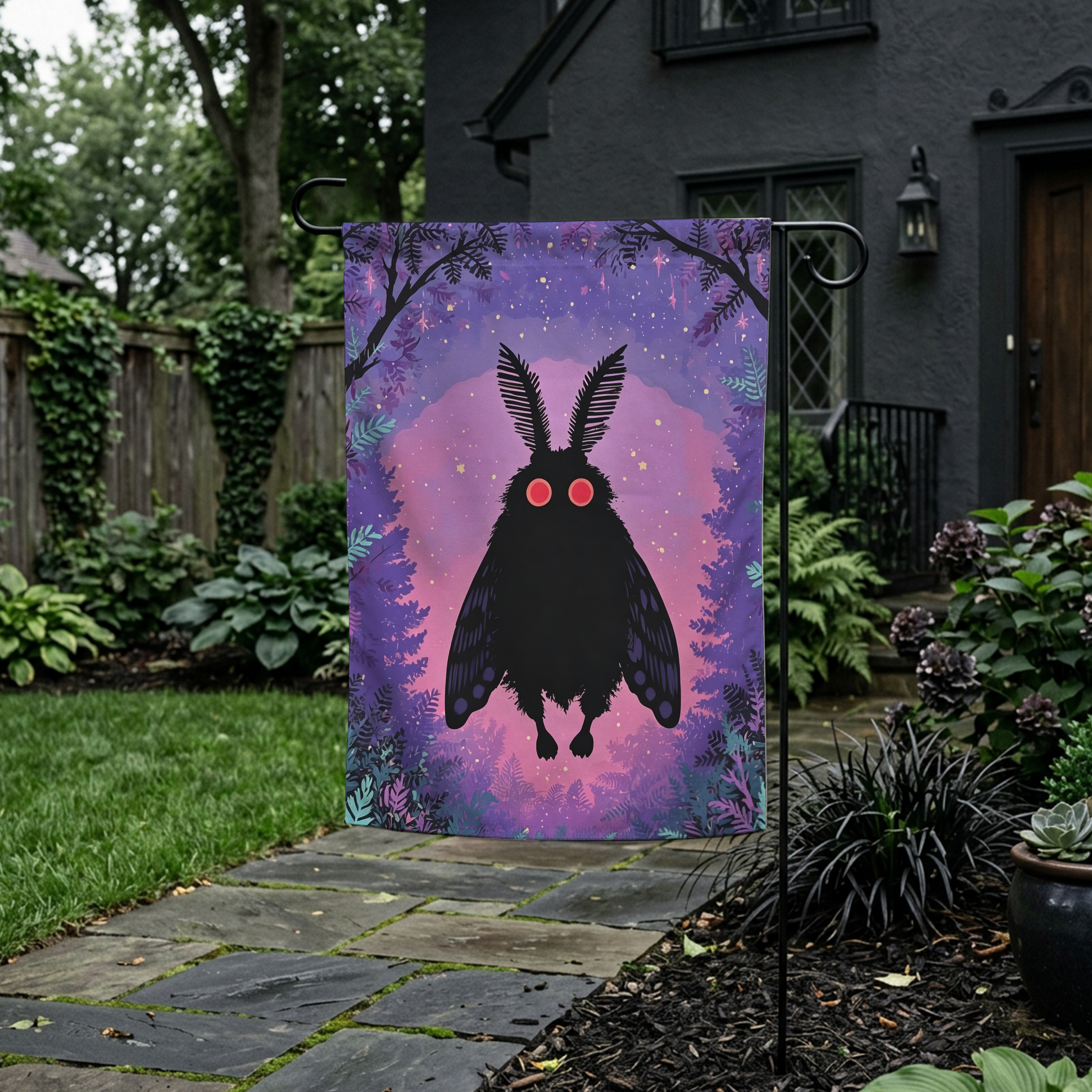 Mothman Garden Flag
