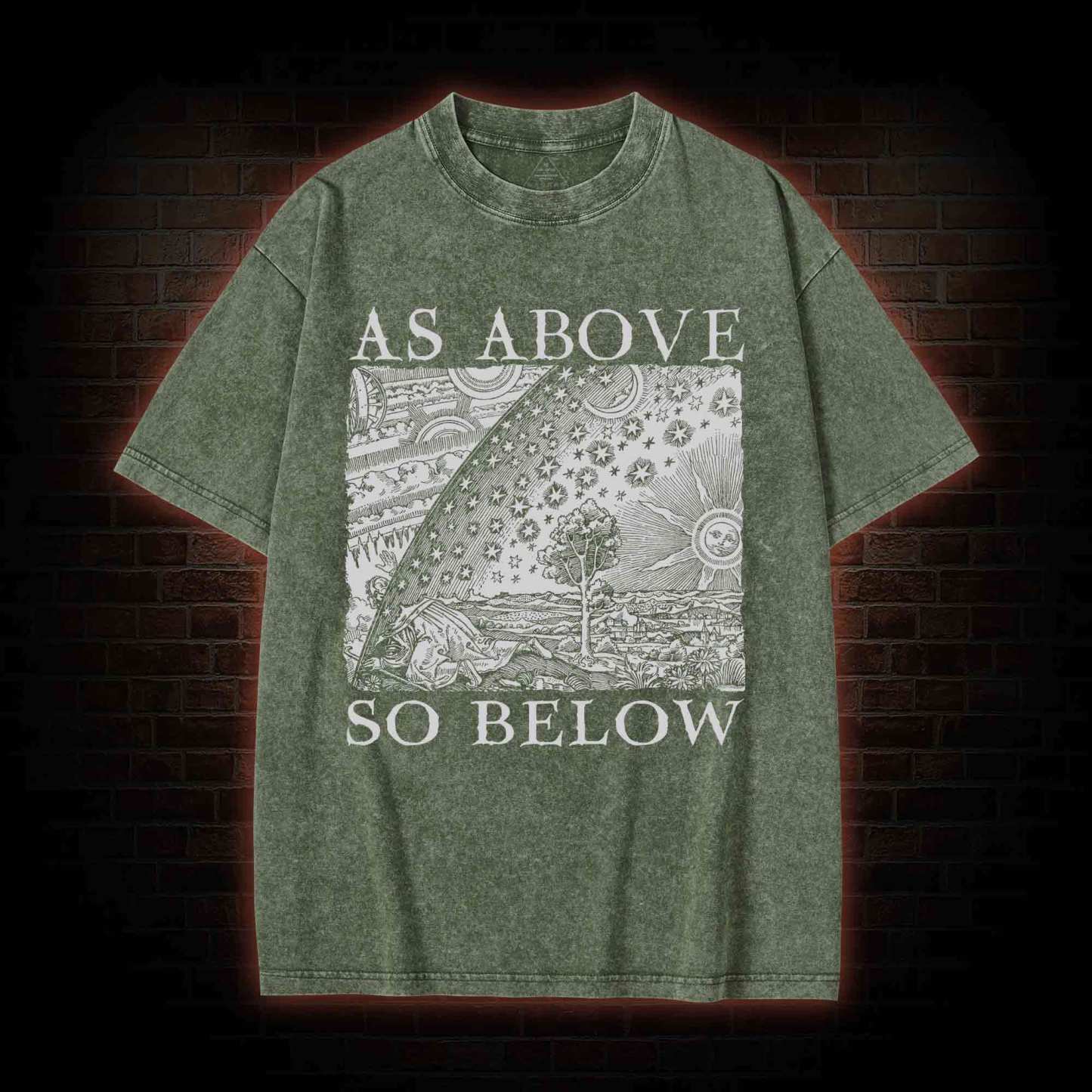 As Above So Below Washed T-shirt