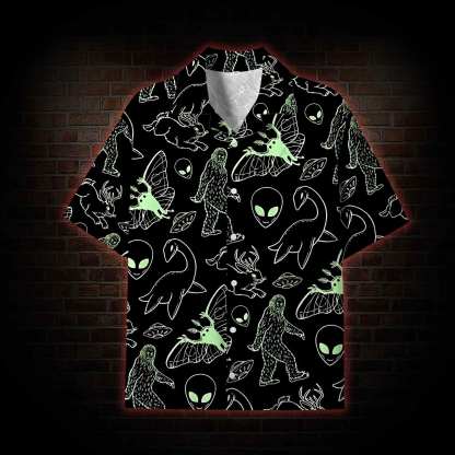 Cryptid Night Lightweight Hawaiian Shirt