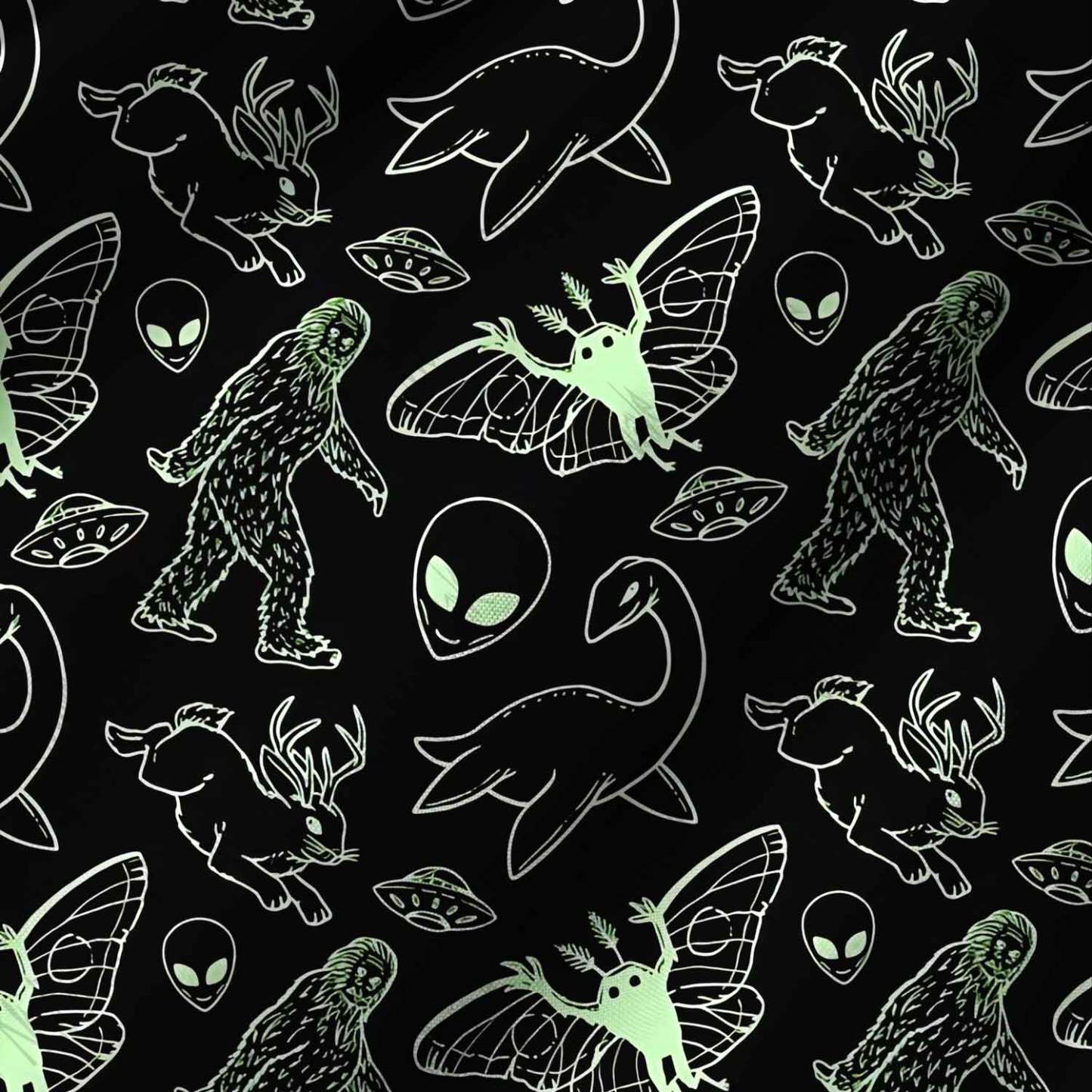 Cryptid Night Lightweight Hawaiian Shirt