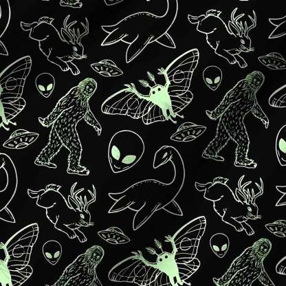 Cryptid Night Lightweight Hawaiian Shirt
