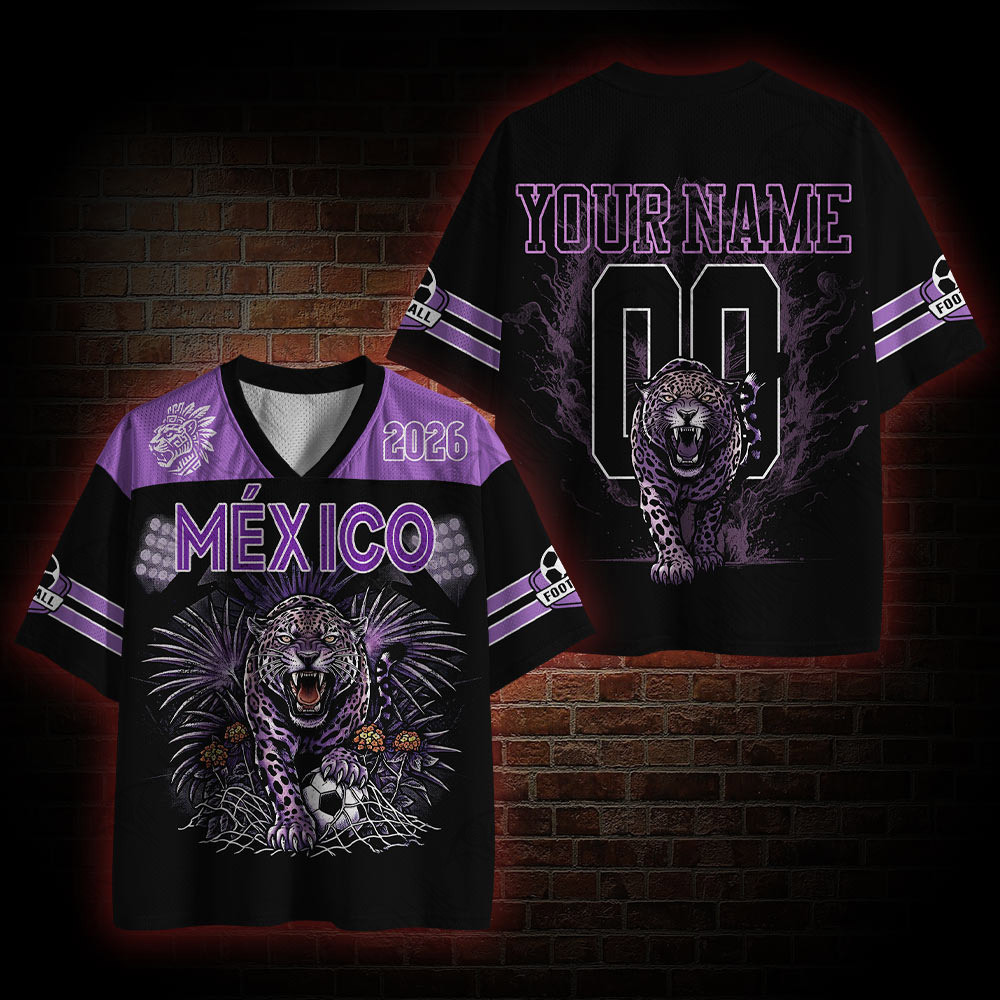 Personalized Mexico Jaguar Warrior Mesh Jersey