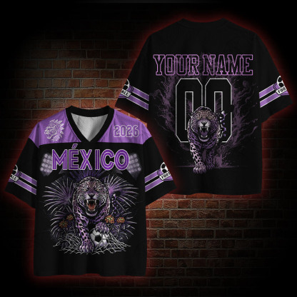 Personalized Mexico Jaguar Warrior Mesh Jersey