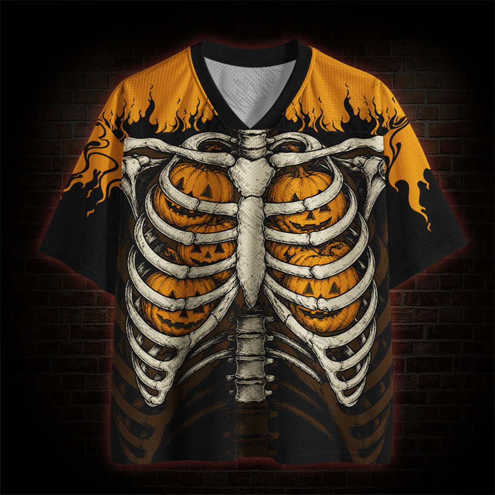 Pumpkin Bones Mesh Jersey