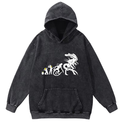 Alien Evolution Washed Hoodie
