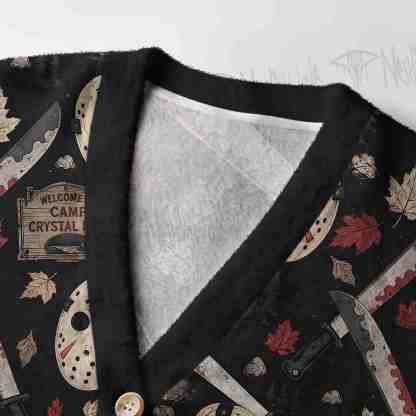 Crystal Lake Slasher Women's Cardigan Sweater