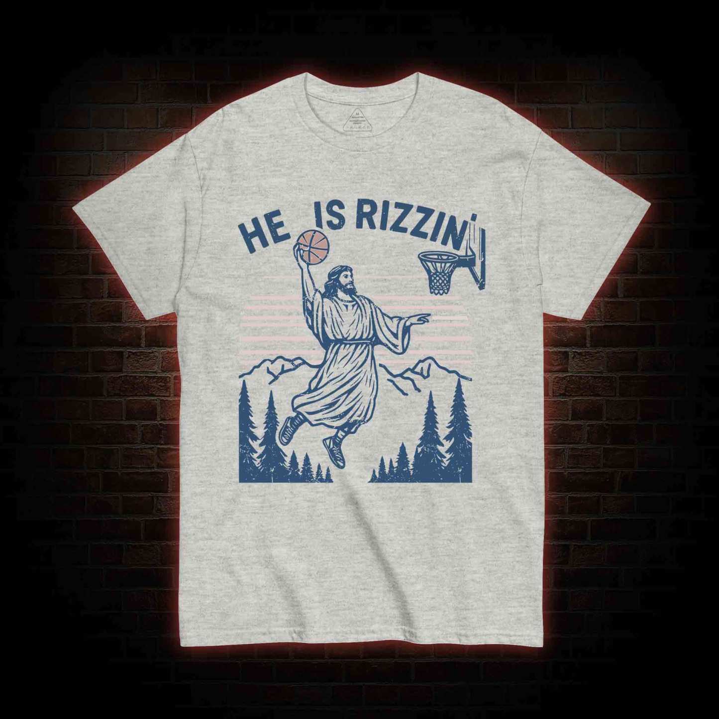 He Is Rizzin' Funny Jesus T-shirt 