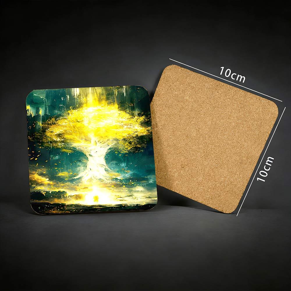 Grace of Gold Cork Coasters