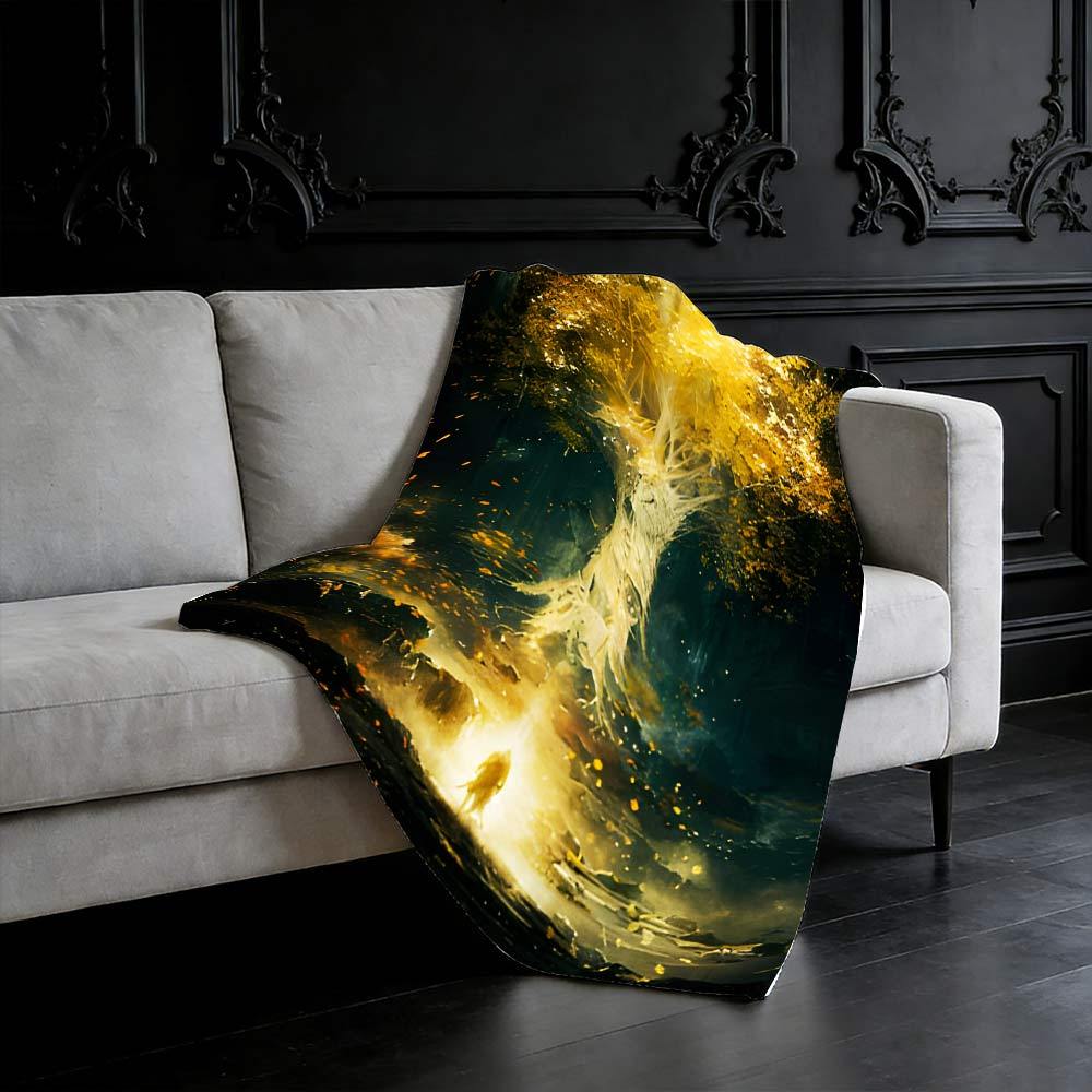 Grace of Gold Flannel Blanket