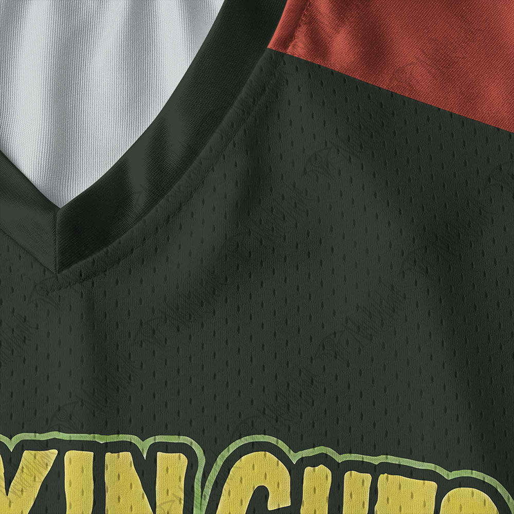 Pumpkin Guts V-Neck Long Sleeve Jersey