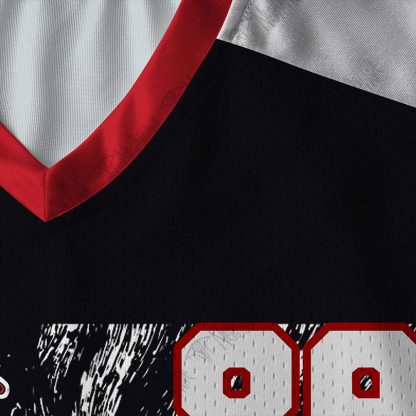 Black Swordsman V-Neck Long Sleeve Jersey