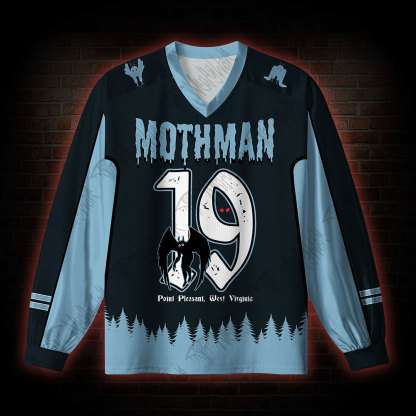 Part Moth Part Man V-Neck Long Sleeve Jersey