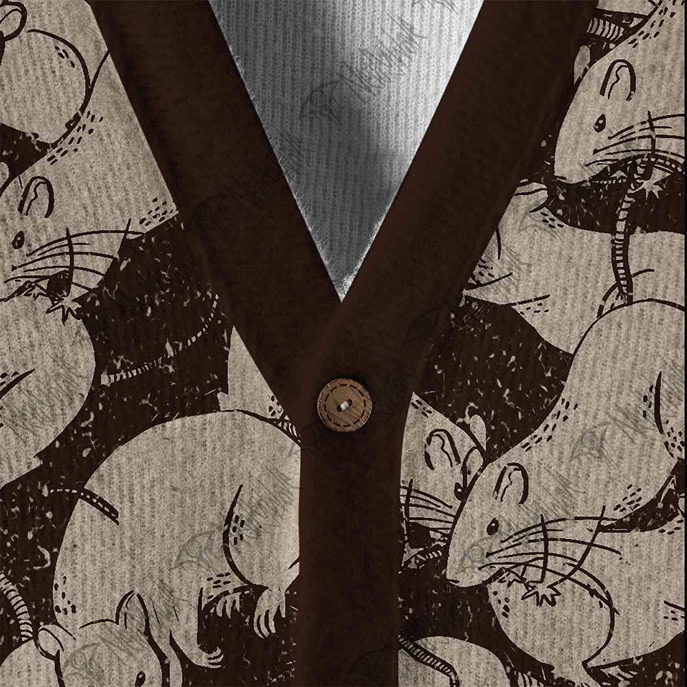 Black Death Button-up Cardigan Sweater