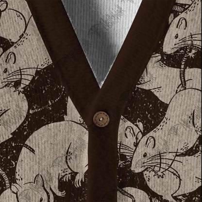 Black Death Button-up Cardigan Sweater