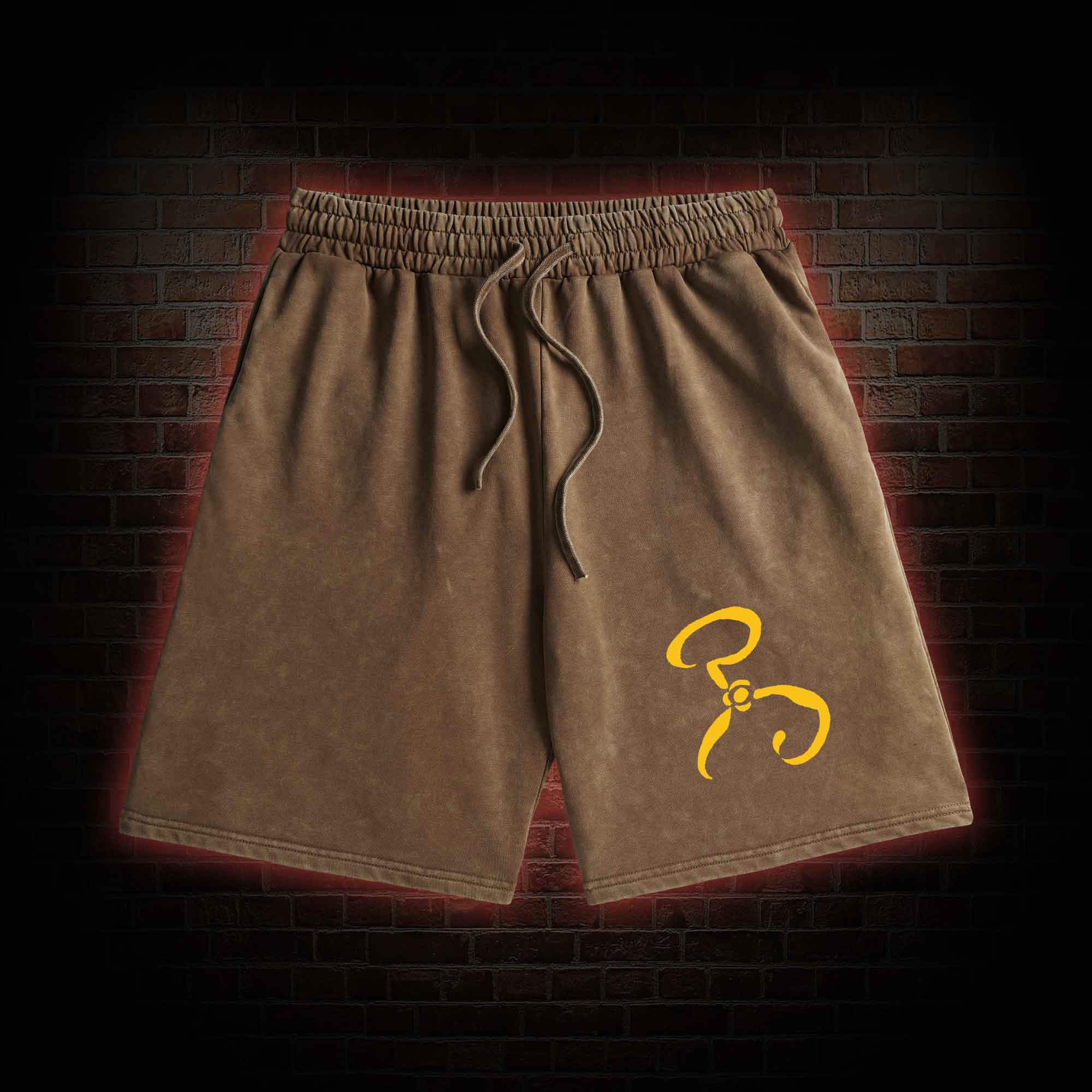 The King in Yellow Washed Shorts