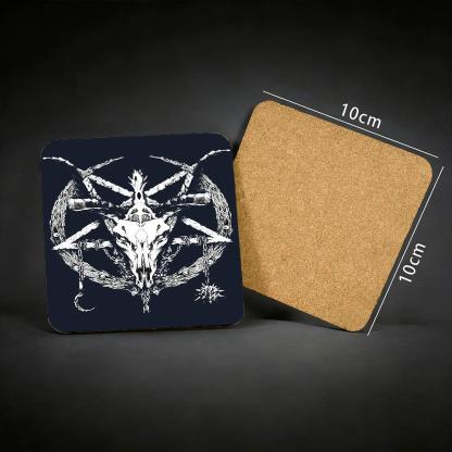 Baphomet Occult Cork Coasters