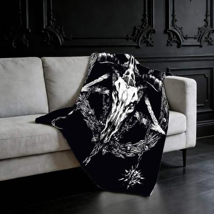 Baphomet Occult Flannel Blanket