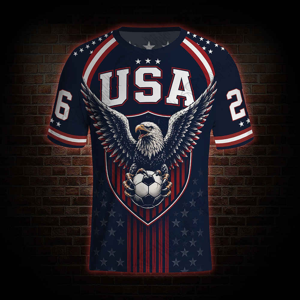 Personalized Star-Spangled Usa Football Jersey