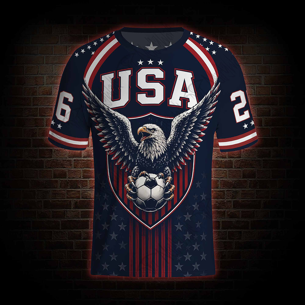 Personalized Star-Spangled Usa Football Jersey